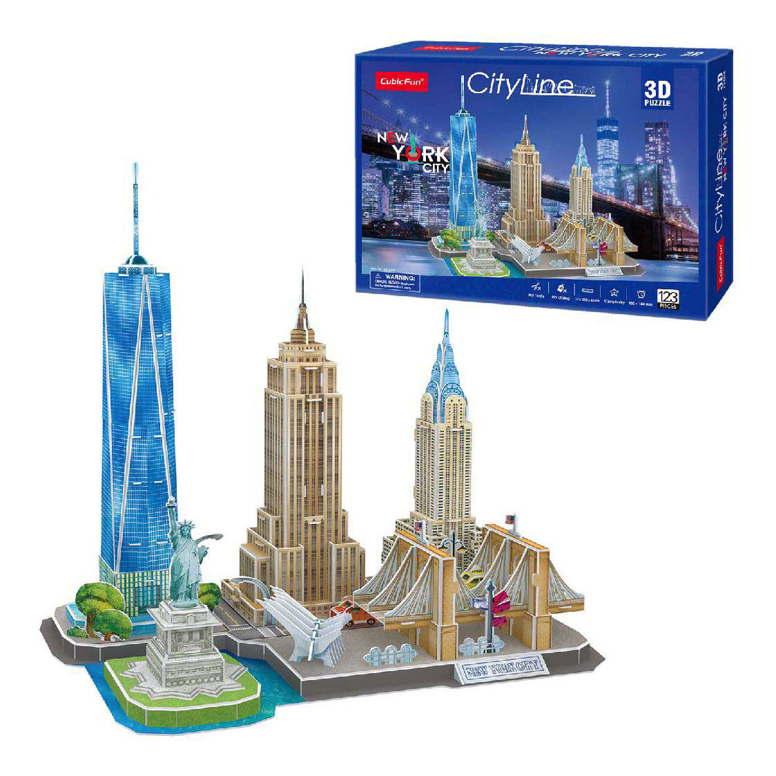 Würfelspaß 3D-Puzzle Stadtlinie New York City