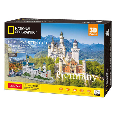 Kubisches lustiges 3D-Puzzle National GeographicSchloss Neuschwanstein