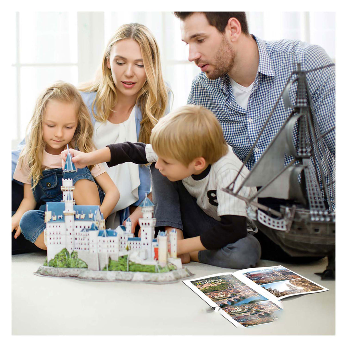 Kubisches lustiges 3D-Puzzle National GeographicSchloss Neuschwanstein