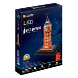 Kubisches lustiges 3D-Puzzle Big Ben mit LED-Beleuchtung