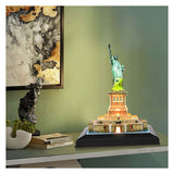 Kubisches lustiges 3D-Puzzle „Freiheitsstatue“ mit LED-Beleuchtung