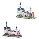 Würfelspaßiges 3D-Puzzle Schloss Neuschwanstein mit LED-Beleuchtung
