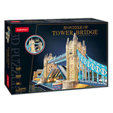 Würfelspaßige 3D-Puzzle-Turmbrücke mit LED-Beleuchtung