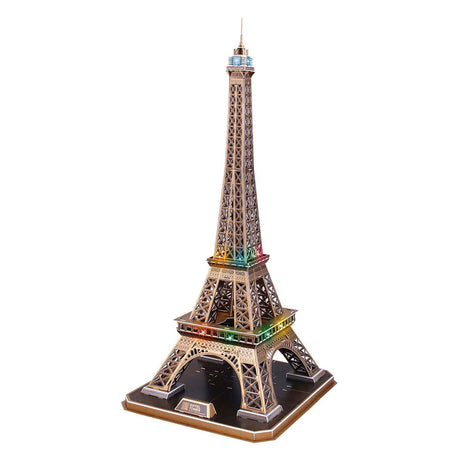 Kubisches lustiges 3D-Puzzle Eiffelturm mit LED