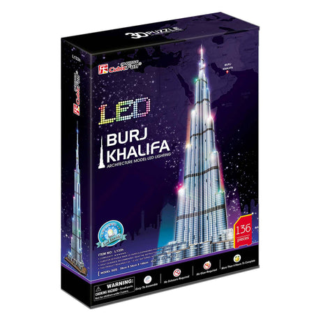 Kubisches lustiges 3D-Puzzle Burj Khalifa LED (2010327)