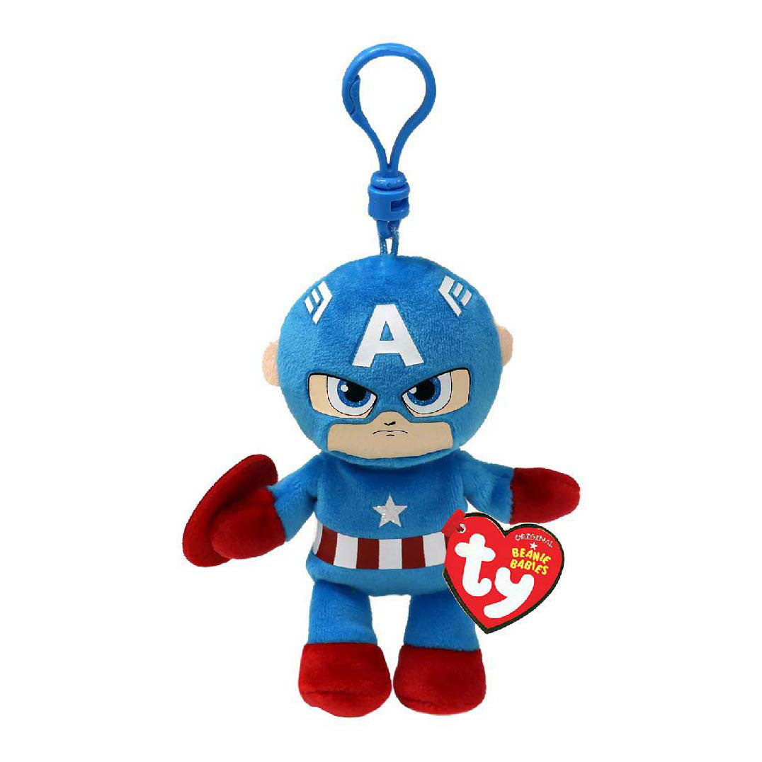 Ty Beanie Boo Schlüsselanhänger – Marvel Captain America
