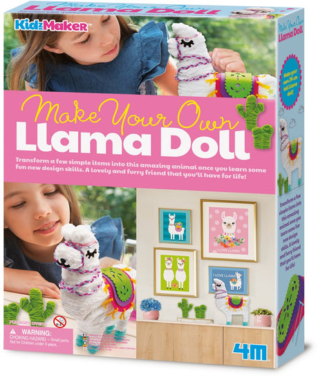 4m Basteln – Machen Sie Ihre eigene Lama-Puppe – Kreatives Spielzeug – Hobby-Paket – Kindermacher – 5+