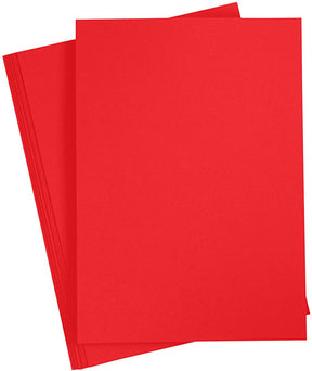 Creativ Company Colored Pardboard Christmas Red A4, 20 Blätter
