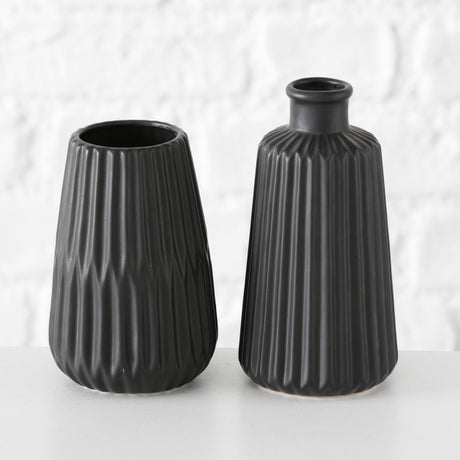Boltze Home Vase Esko H17cm schwarz