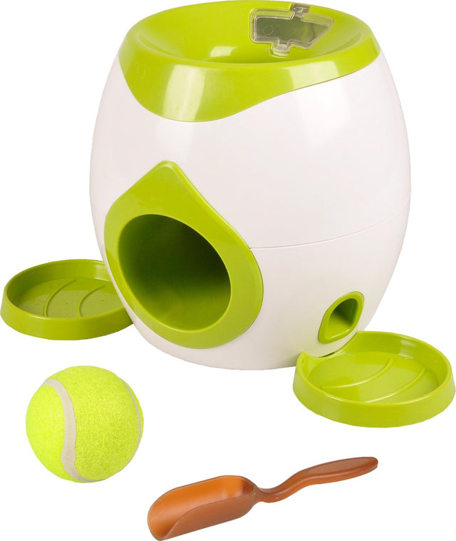 Interaktives Apportierspiel Flamingo Wilson – Weiß Grün – 18 cm