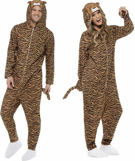 Smiffys Tieranzug – Tiger-Einteiler – Kostüm – Größe M