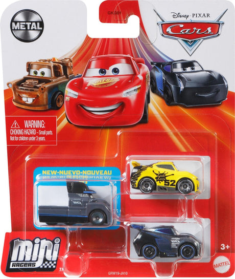 Mattel Cars Disney Mini Racer, 3er-Pack, sortiert