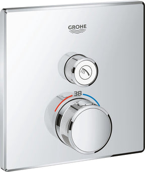 Grohe grohtherm smartcontrol thermostatiche douchekraan - inbouw mengkraan - vierkant - chroom