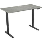 Sitz-Steh-Schreibtisch Euroseats aus schwarzem Betonmetall