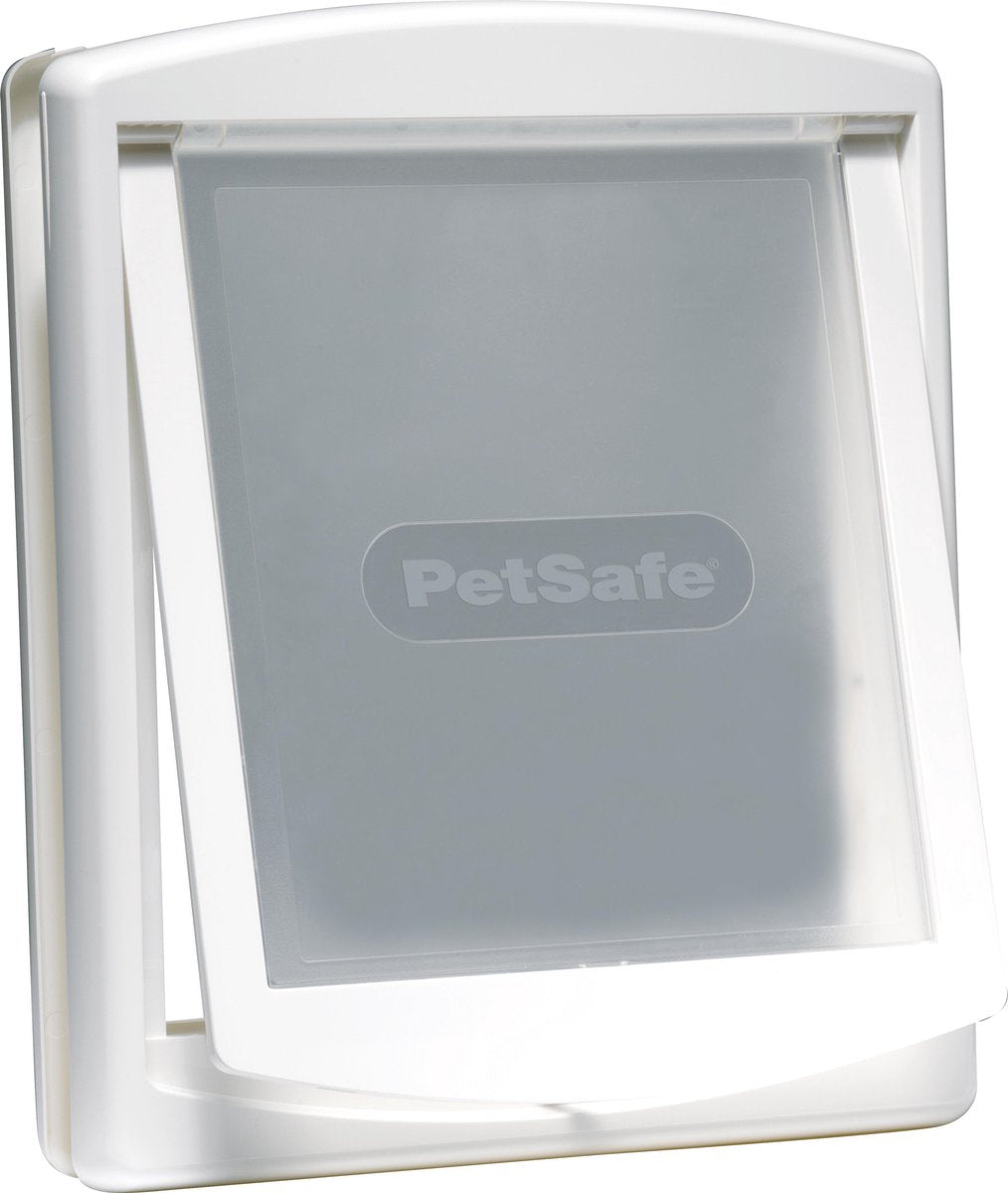 Petsafe Hundetür groß weiß transparent