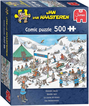 Jan van Haasteren - Rentierrennen - 500-teiliges Puzzle