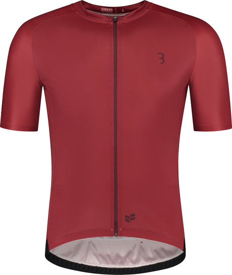 Bbb Cycling Comfortfit R – nachhaltiges Radsportshirt Herren Kurzarm – 15–25 °C – atmungsaktives MTB- und Radsportshirt – 3 Rückentaschen – Rot l