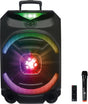 N-gear the flash 1550d - karaoke set - 15 woofer - bluetooth - led lichtshow - draadloze microfoons - 800w