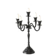 Boltze Home Kerzenständer Victoria ã˜30xh40cm schwarzes Aluminium (ohne Kerzen)