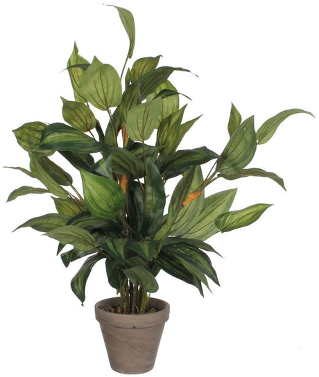 Mica decorations hosta kunstplant in bloempot stan - h65 x ø40 cm - groen