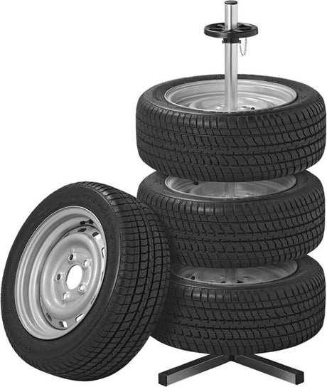 Proplus velgenstandaard voor bandbreedte tot 225 mm – voor 4 banden met velgen – draagvermogen max. 100 kg – zilver zwart
