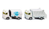 Siku Set Kommunalwerk Kehrmaschine und Müllwagen 1:87 Nr. 1687