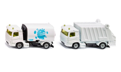 Siku Set Kommunalwerk Kehrmaschine und Müllwagen 1:87 Nr. 1687