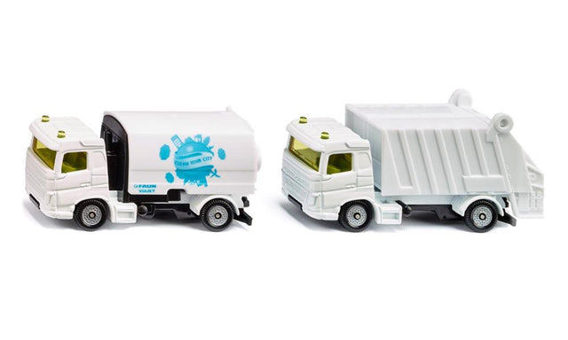 Siku Set Kommunalwerk Kehrmaschine und Müllwagen 1:87 Nr. 1687