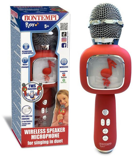 Bontempi spa bontempi 48 5110, Spielzeugmikrofon, 5 Jahre, rot, silber
