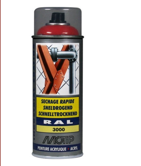 Motip Industrie-Acryllack Hochglanz Ral 3000 Feuerrot – 400 ml.