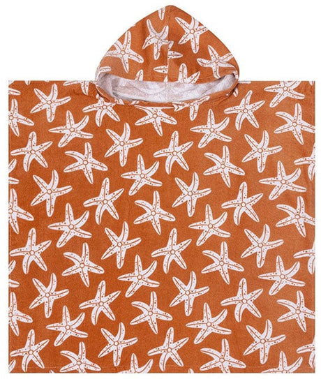 Seestern | Oranger hydrophiler Strandponcho 50 x 50 cm
