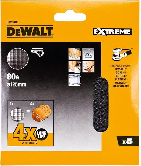 Dewalt dtm3103 Mesh-Schleifgitter ø 125 mm K80 VE=5