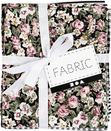 Creativ Company Patchworkstoff schwarz 45x55cm, 4 Stk.