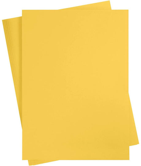Creativ Company gelber Karton 180 Gramm – gelber A2-Karton – Hobbykarton – stabiles gelbes Papier – A2 gelbes Papier 180 Gramm – Bastelpapier Bastelkarton – 42 x 60 cm – A2 – 10 Blatt