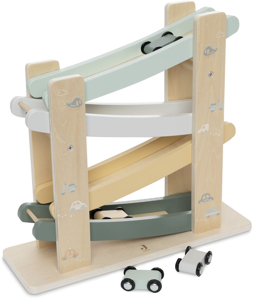 Jollein houten autobaan on the go