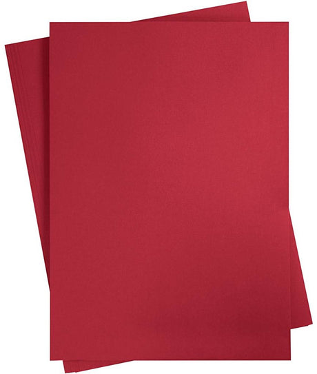 Farbiger Karton, A2, Blatt 420x594 mm, 180 gr, Weihnachtsrot, 10 Blatt 1 Karton