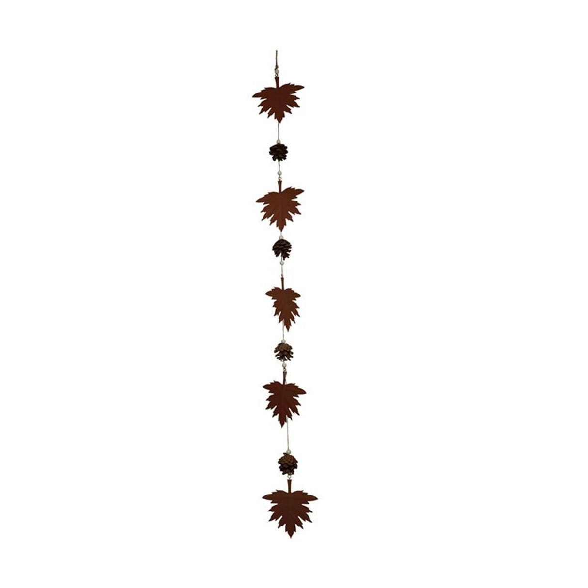 Dijk natural collections guirlande bladeren metaal 13x5x110cm bruin