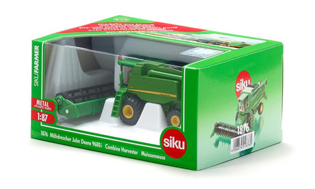 Siku 1876, John Deere T670i Mähdrescher, 1:87, Metall-Kunststoff, grün, bewegliches und abnehmbares Mähdeck
