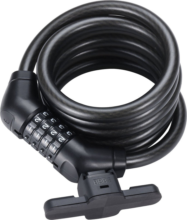 Bbb Cycling Codeguard-Kabel – Fahrradschloss mit einstellbarem Code – Länge: 180 cm – Dicke: 12 mm – Kabelschloss für Stadtrad, Rennrad, Mountainbike – bbl-101b