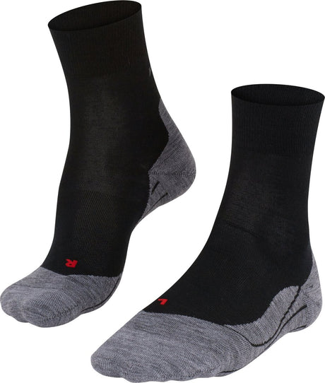 Falke ru4 Wool Anti-Blister Wool Funktionsmaterial Laufsocken Damen Schwarz – Größe 35-36