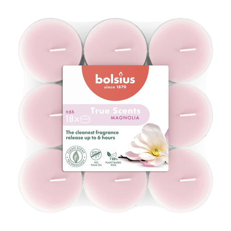 Bolsius Duft-Teelichter 18 Stück Magnolie