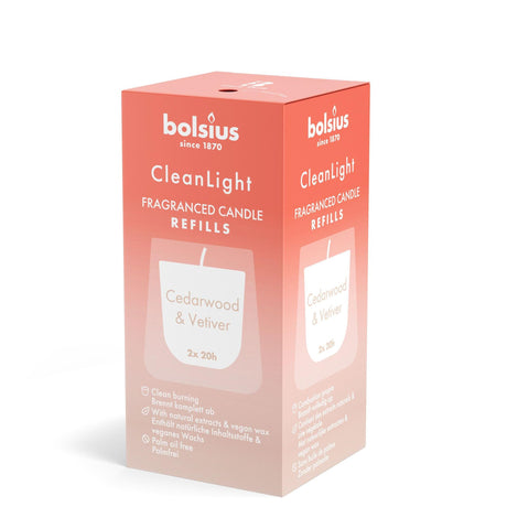Bolsius Clean Light Duft Nachfüller 2 Stk.