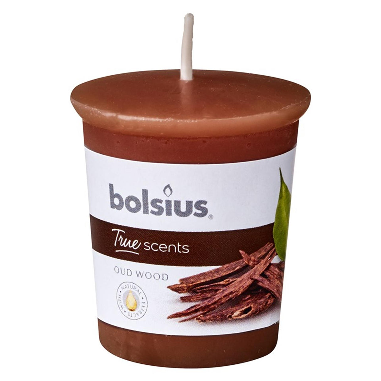 Bolsius Votivkerze 53 45 rund Altholz 12 Stk