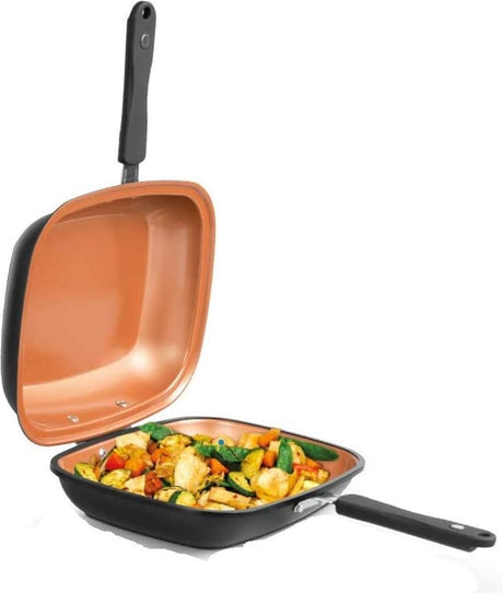 Merkloos sans marque omkeerbare grillpan - dubbelzijdig koken, bakken grillen