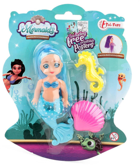 Toi-toys Toi Toys Meerjungfrauen Meerjungfrauenpuppe 12 cm mit 2 Kämmen