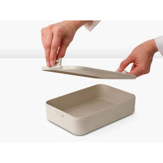 Brabantia Make Take Lunchbox Brotkasten – groß – Kunststoff – weiches Beige