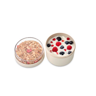 Brabantia Joghurtbecher zum Mitnehmen – 500 ml – zartes Beige