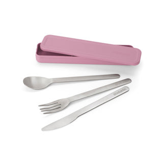 Brabantia Make Take Besteckset – to go – 3-teilig – Fliederrosa