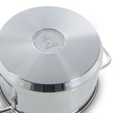 BK Profiline Pfannenset 4-teilig – 16 x 18 x 20 cm – ohne PFAS-freie Antihaftbeschichtung – Induktionspfannenset – Kochpfanne aus Edelstahl – ofenfest bis 160 °C – mit Deckel – silberfarben