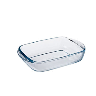 Pyrex - Cook Store Schüssel rechteckig mit Deckel 1,6 Liter - Glas - transparent